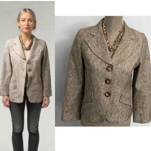 LOUBEN Brown Tweed Blazer SZ 4​​​​​​